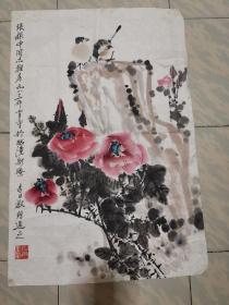 李日敬花鸟画一幅