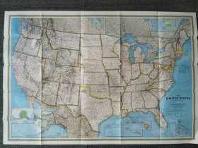 National Geographic国家地理杂志地图系列之1993年11月 Water/The United States 水/美国地图