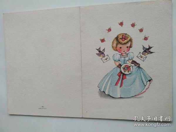 老贺卡 外国儿童