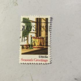 美国 1980 年圣诞节信销邮票