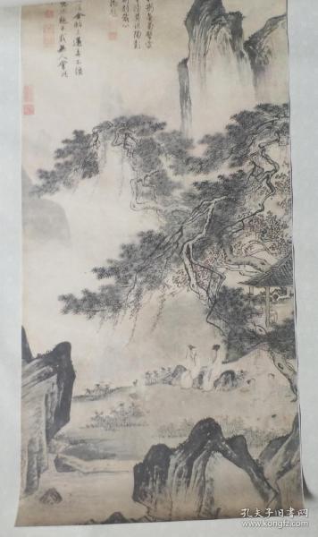 唐伯虎墨宝宣纸国画精品上海博物馆精品选(赵朴初题)1996年底(年代感、古旧宣纸、东篱赏菊图轴、葑田行犊图轴、牡丹仕女图轴、春山伴侣图轴、骑驴归思图轴、虚阁晚凉图轴)