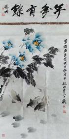 泰州书画名家花明与扬州画家景俊合作精品