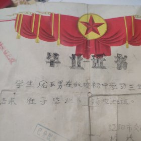 1979辽阳市郊区曙光中学毕业证书