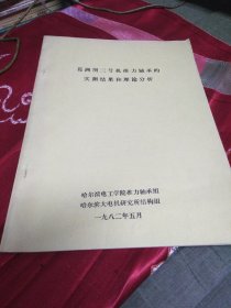 葛洲坝3号机推力轴承的实测结果和理论分析