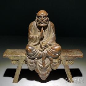 古玩铜器杂项收藏  铜板凳达摩佛像