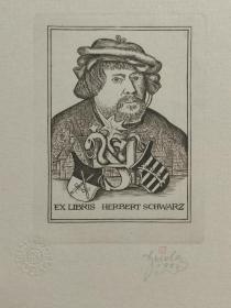 Tadeusz SZUMARSKI～世界名人克拉纳赫（Lucas Cranach ）他是与丢勒，格吕内瓦尔德并驾齐驱的第三位艺术大师。版画藏书票原作