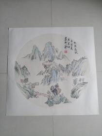 手绘国画 山水画