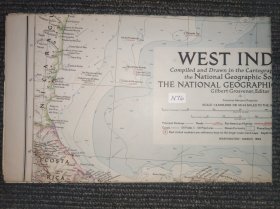 National Geographic国家地理杂志地图系列之1954年3月 West Indies 西印度群岛地图