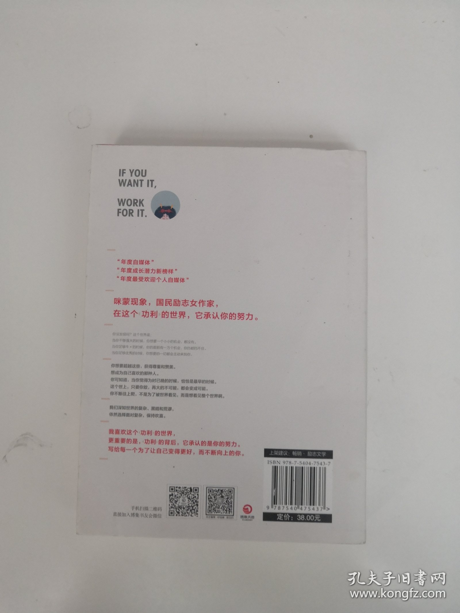 我喜欢这个功利的世界：这世界承认每一个人的努力