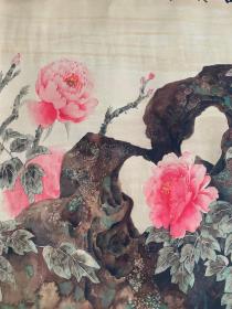 编号052，横幅中堂画一富贵平安
作者：田世光
材质：宣纸 
装裱尺寸：190×78cm 
画芯尺寸：132x66cm 
实物拍摄，一图一物 
备注：因手机和光线问题图片之间会有少许色差