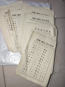 载佤文字母表，散页
