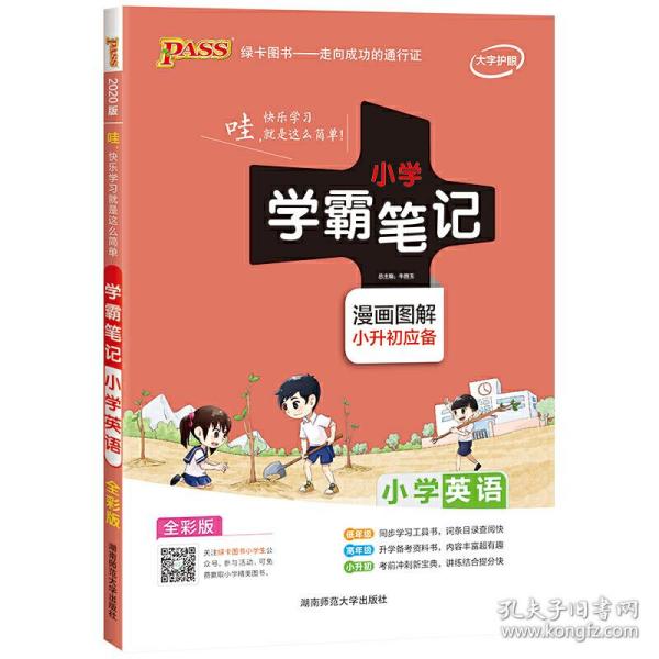 2018版 绿卡图书 学霸笔记漫画图解：小学英语（小升初必备 通用版 大字版 全彩版）