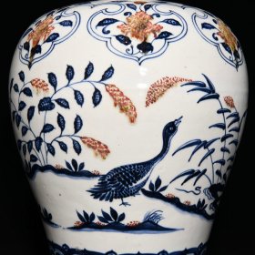 《精品放漏》宣德青花釉里红梅瓶——明代瓷器收藏b