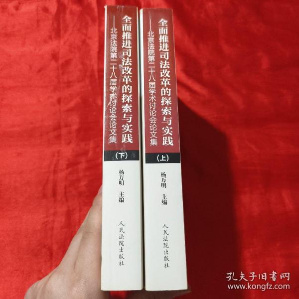 全面推进司法改革的探索与实践：北京法院第二十八届学术讨论会论文集（套装上下册）