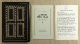 Franklin library真皮限量本：A Game Men Play《男人的游戏》 头版会员定制本，带小册子和信