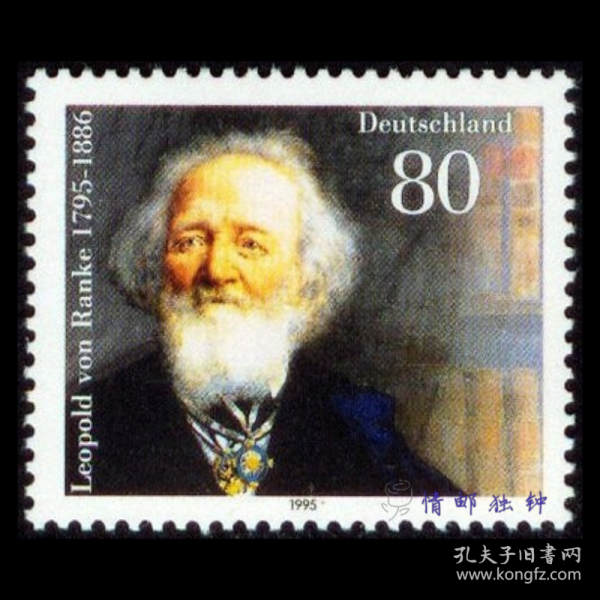 德国1995年邮票 历史学家李.冯兰克诞辰120周年 新 1全