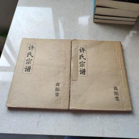 许氏宗谱 线装 高阳堂