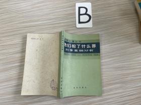 他們犯了什么罪——刑事案例分析