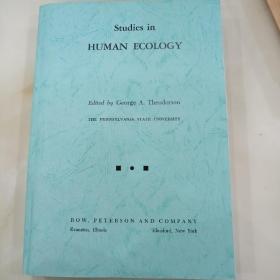 Studies in Human Ecology 人类生态学研究