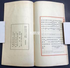 《善邻帖小传》1册全，和本，汉文，昭和15年，1940年版，非卖品，藤本旦父子二代人所编艺苑大家笔迹集《善邻帖》中的艺苑大家的小传集，辑录有平井鲁堂，竹内清斋，西胁吴石，土屋竹雨等大家，尤此书栏框部分为朱墨印刷，文字部分为蓝墨印刷，精排印，版面优美，清新可爱。