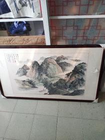 刘敦义国画  《秋浦河之春》武汉画家