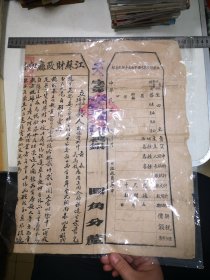 罕见民国二十九年1930江苏省财政厅印发不动产卖契官纸，苏州吴县城厢第一区娄江镇宅基地出卖地契一件，大约尺寸70-45㎝，折叠，折痕，折痕处有磨损状况，要求高的勿扰。