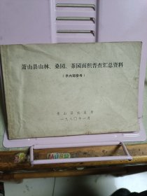 萧山县山林 桑园 茶园面积普查汇总资料