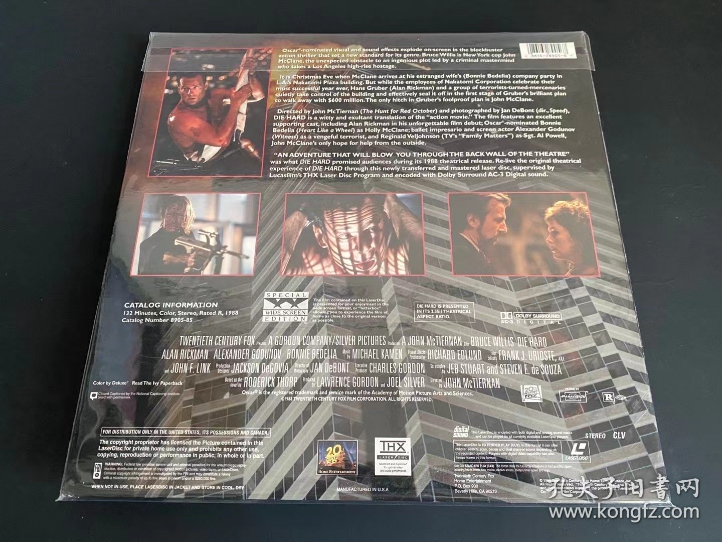 美版 THX宽屏版 虎胆龙威 1-3部 布鲁斯威利斯 主演 第二部是日版 双碟装 3张LD镭射影碟打包出