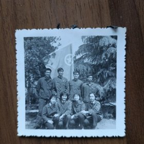 1975年8位共青团员于桂林公园留影照片