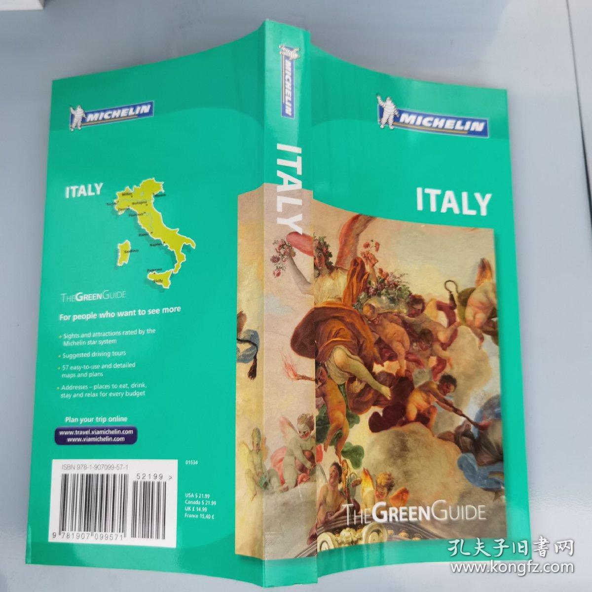 Michelin Green Guide Italy  意大利米其林绿色指南   库存书