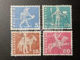瑞士邮票，1960年 邮政史 邮政信使