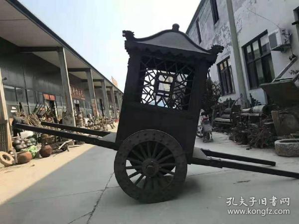 影视剧道具佳品：老榆木推拉轿车，也可做抬轿，品如图