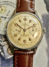 【古董二战计时表】古董瑞士IRNO钢表男士计时马机械表，古董收藏藏家至爱，搭载著名Landeron 148机芯