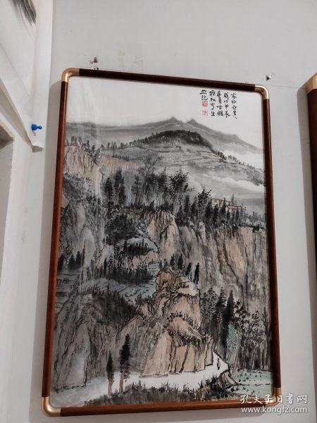 【实木画框，带框发货，得自画家本人，保真交流】袁松茂，又名塬松，1970年生，河南洛阳人，河南省美术家协会会员，洛阳市美术家协会，会员，偃师区美术家协会理事，国家一级美术师，文艺创作先进个人，20年作品获海峡两岸书画名家作品展银奖，2023年作品在“洛阳市翰墨润中原”书画作品展中获二等奖，2017年精品作品曾在香港苏富比拍卖会中拍卖，近年来袁松茂作品逐步受专家和藏家关注，其擅长水墨写意山水。