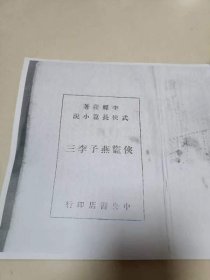 【复印件】民国武侠小说《侠盗燕子李三》