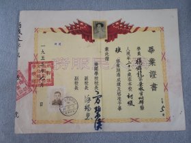 1925年毕业证书35.2X26.5