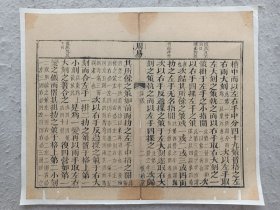 古籍散页《周易》 一页，页码2，尺寸31.5*25.5厘米，这是一张 木刻本古籍散页，不是一本书，轻微破损缺纸，已经手工托纸。