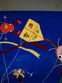 80年代手绘义乌农民画原稿系列10：农民画社代表画家之一张志云画