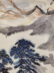 刘开渠，旧藏保真手绘，著名画家，画心尺寸为69x69，品相如图自然旧，江苏徐州萧县人，