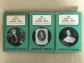 人人书库 Everyman's library #53和#54和#55：  The Diary of Samuel Pepys 佩皮斯日记 三卷套