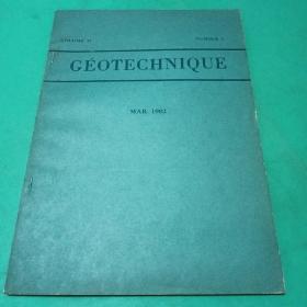 GEOTECHNIQUE 1982年第1期  岩土技术杂志 外文原版期刊