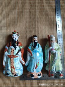 怀旧的六七八福禄寿瓷摆件（请仔细阅读品相描述！）