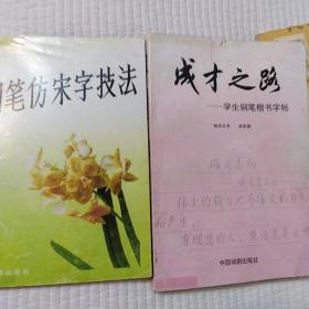 王羲之圣教序及其笔法，成长之路学生钢笔楷书，钢笔仿宋字技法三本合售