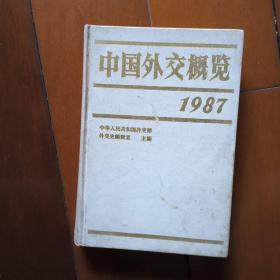 硬精装  中国外交概览   1987    封底有渍痕，如图。