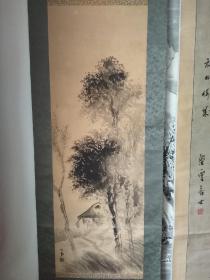 竹内栖凤手绘风景画，品相一般