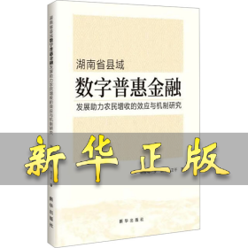 湖南省县域数字普惠金融发展助力农民增收的效应与机制研究 谢俊明,罗娟,刘卫平 著 9787516674840 新华出版社