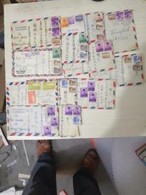 五六十年代印尼寄北京实寄封【3枚邮票，23个封】