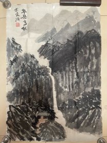 名家画家宋文治山水画国画字画书画纯手绘作品水墨画成品条幅竖版