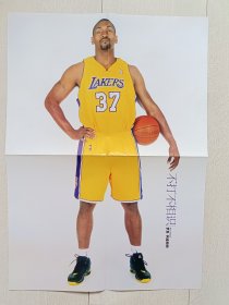 NBA球星阿泰斯特【灌篮】杂志海报，双面，另一面斯塔德迈尔，尺寸57×32㎝左右，品相如图，保存完整，值得收藏。