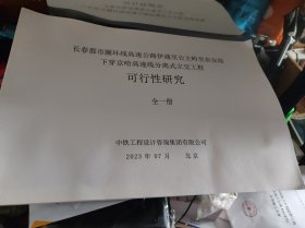 长春都市圈环线高速公路伊通至公主岭至农安段下穿京哈高速线分离式立交工程可行性研究 全一册